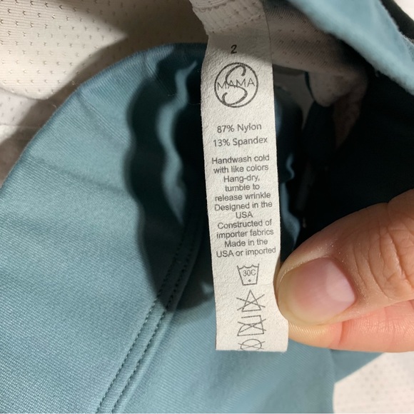 Sexy Mama Maternity Strap Back Ultra-Support Sports Bra Blue & White sz 34-36 - Picture 7 of 10